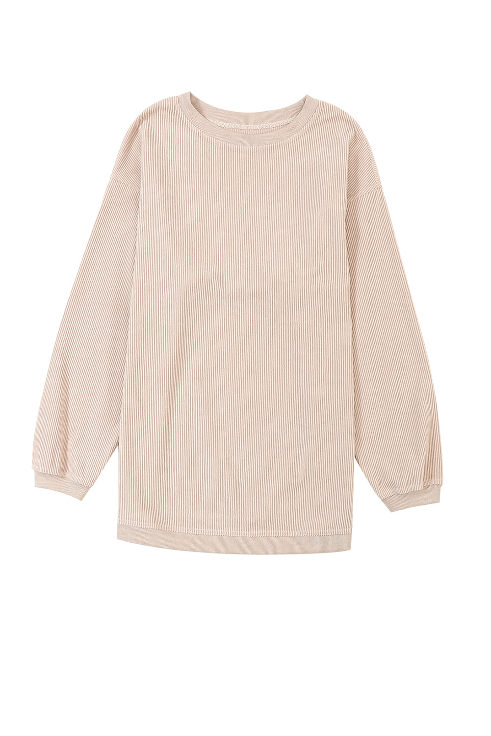 Chestnut Ribbed Corduroy Oversized Sweatshirt