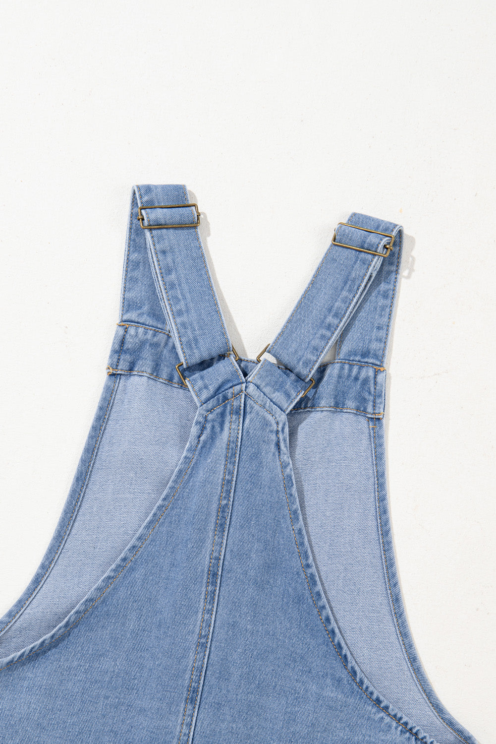 Medium Grey Wide Strap Button Front Pocketed Denim Mini Dress