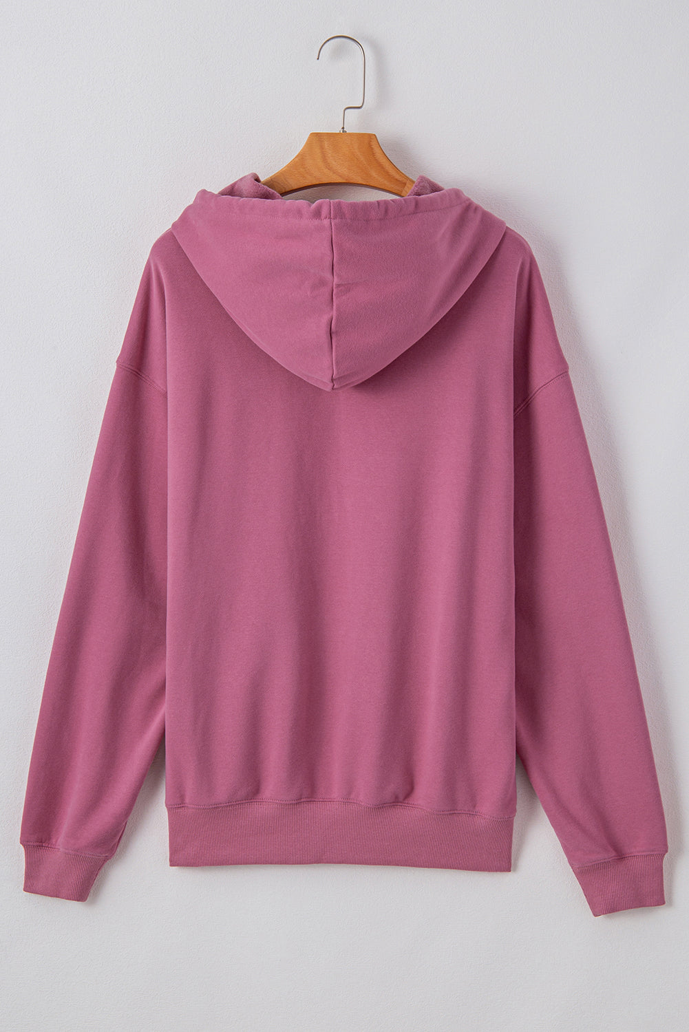 Bonbon Fleece Lined Kangaroo Pocket Drawstring Chunky Hoodie