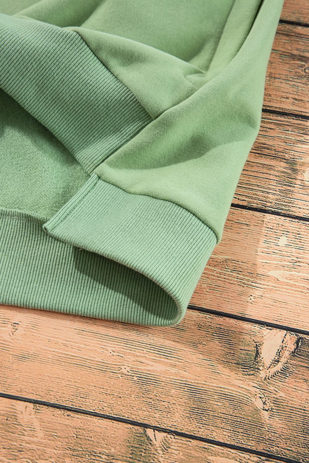 Valerian Solid Fleece Lined Drop Shoulder High Low Sweatshirt