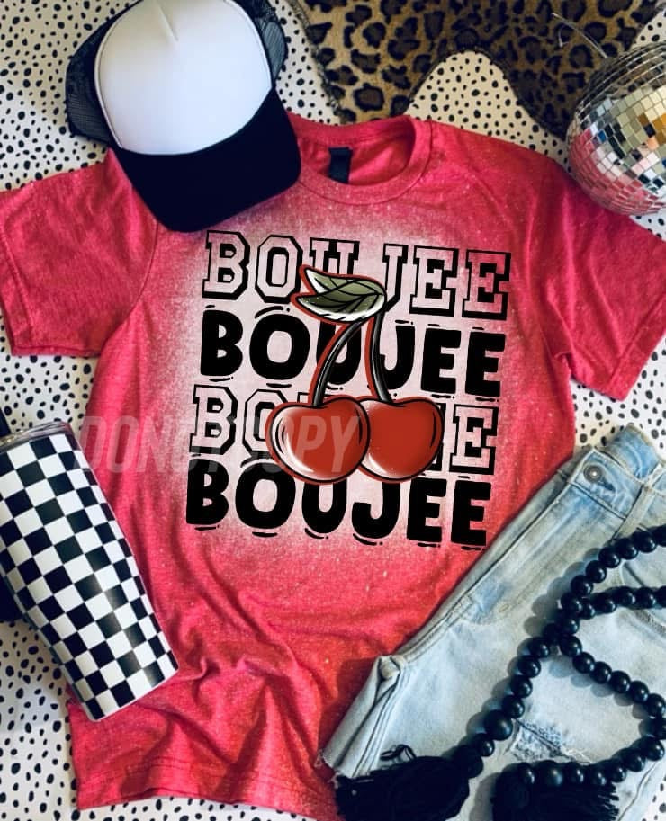 Boujee Cherry Bleached Tshirt