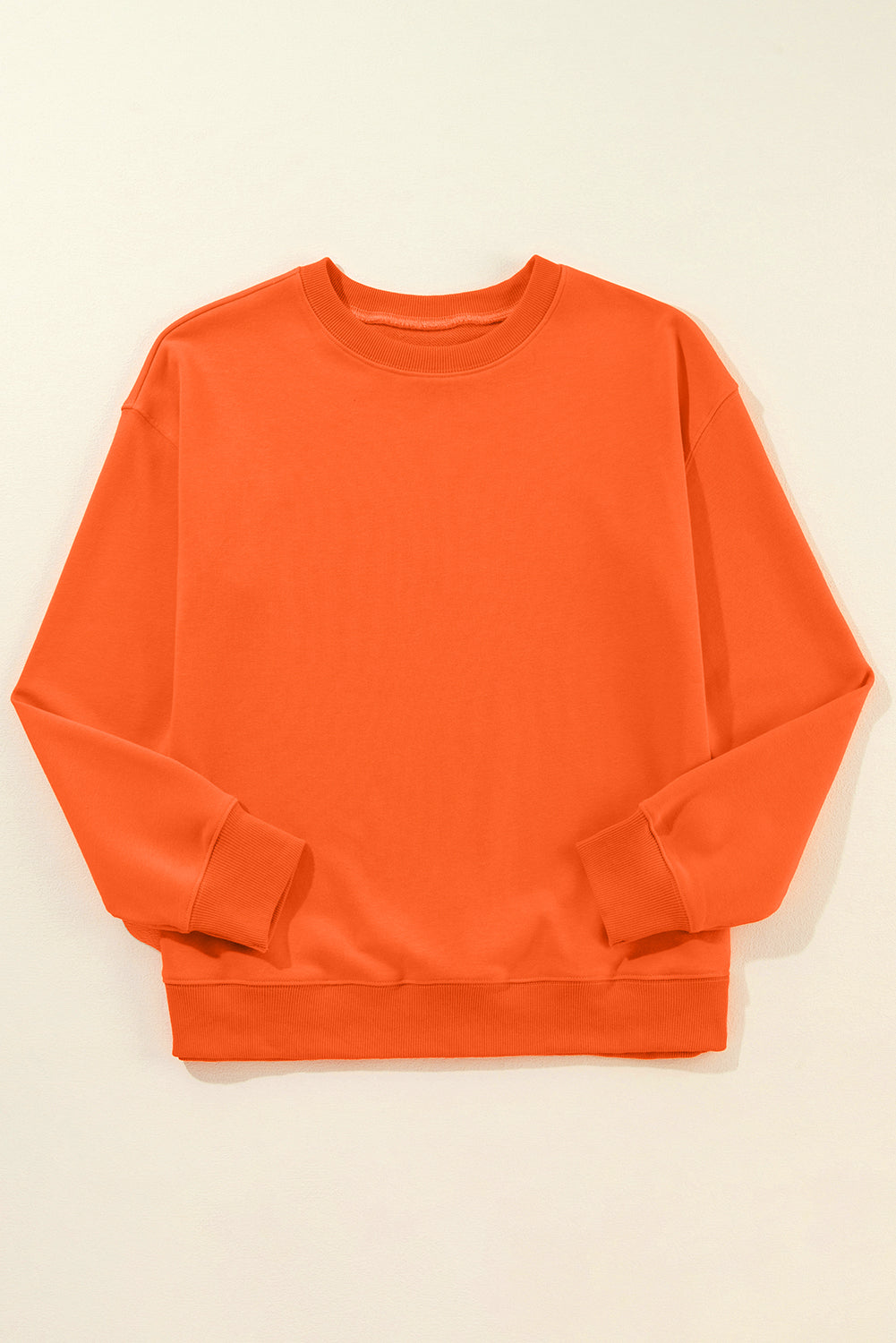 Dark Green Solid Classic Crewneck Pullover Sweatshirt