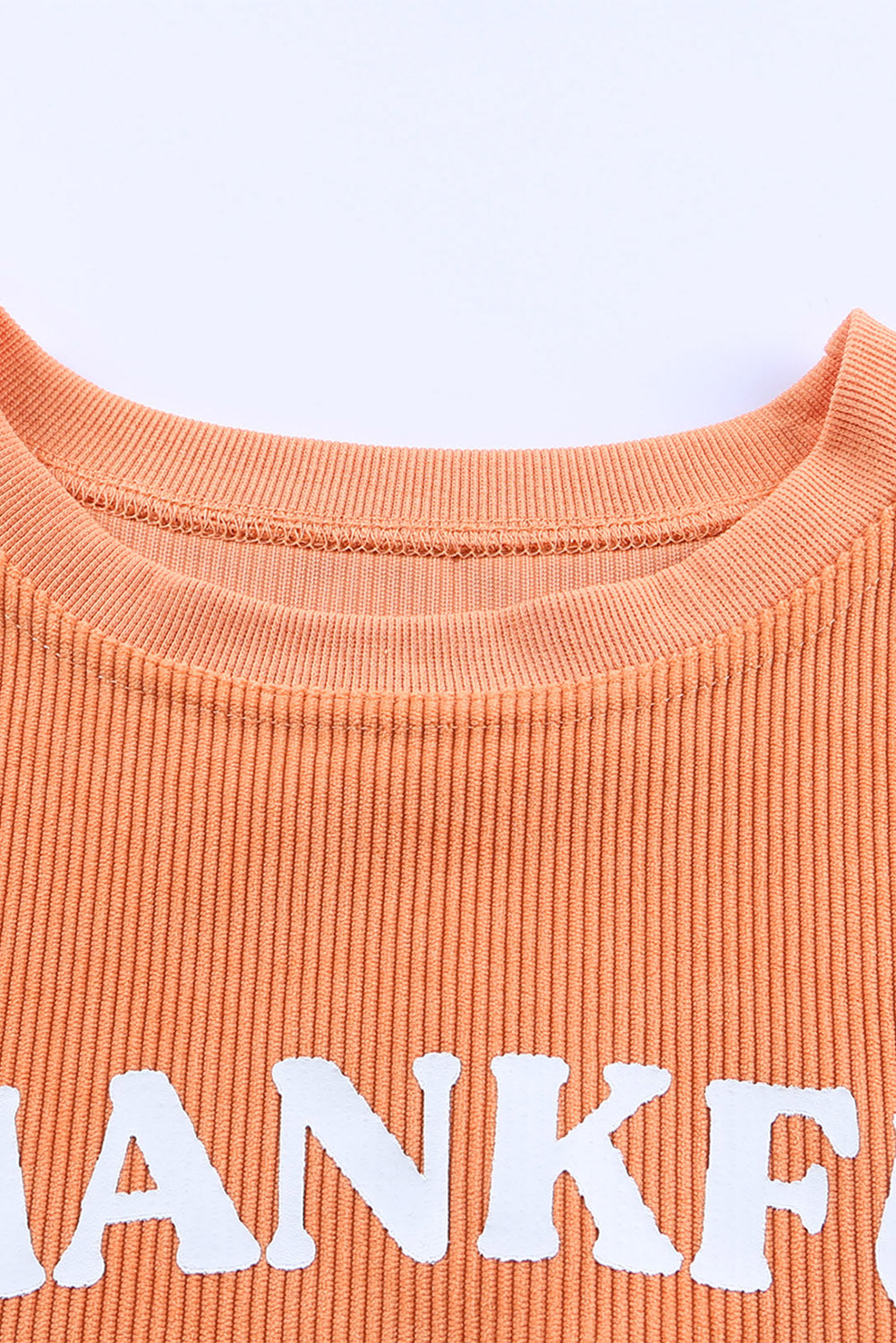 Chestnut Ribbed Corduroy Oversized Sweatshirt