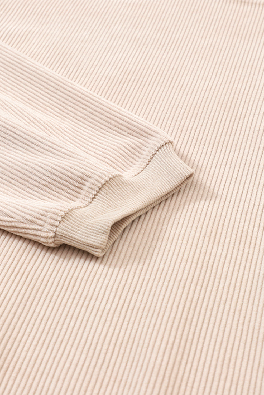 Chestnut Ribbed Corduroy Oversized Sweatshirt