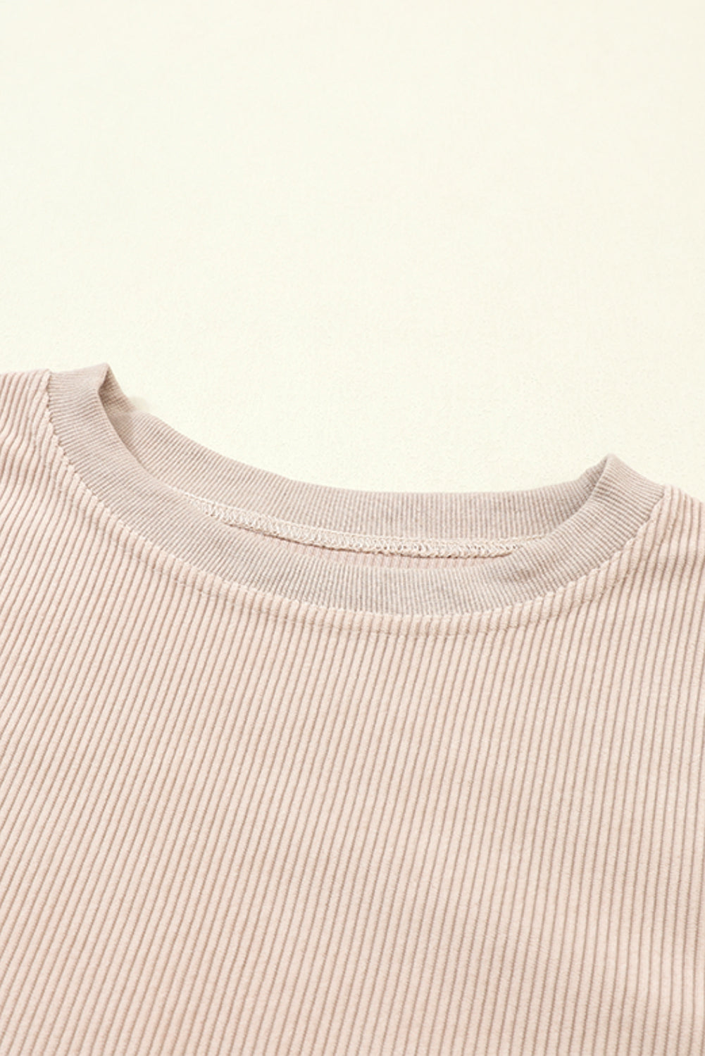 Chestnut Ribbed Corduroy Oversized Sweatshirt