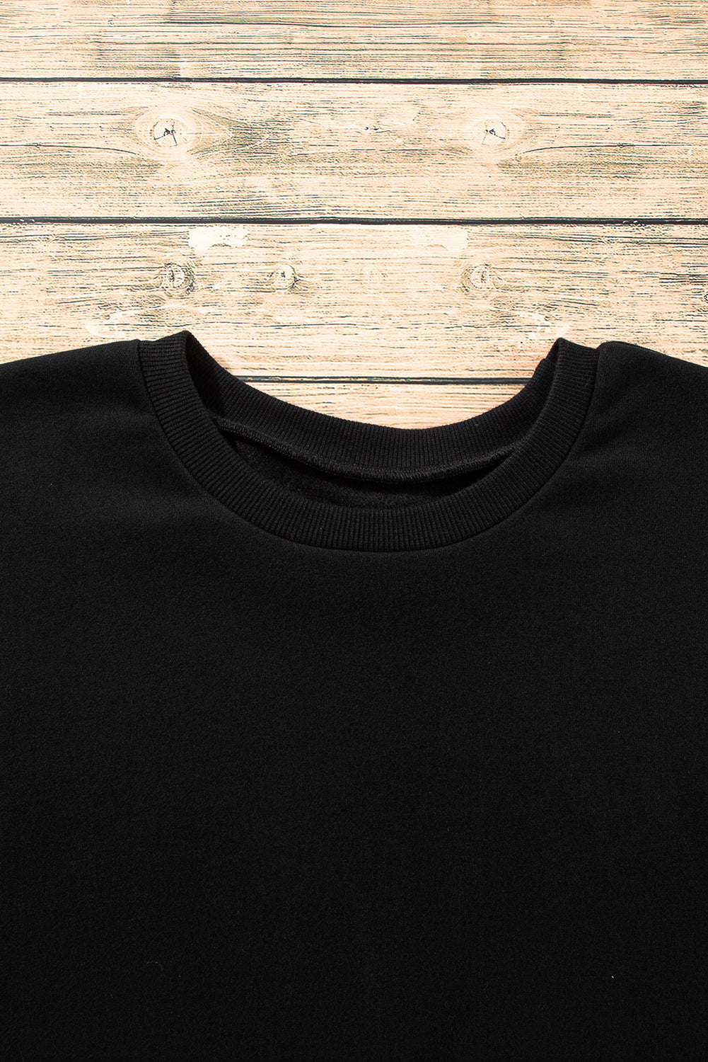 Valerian Solid Fleece Lined Drop Shoulder High Low Sweatshirt