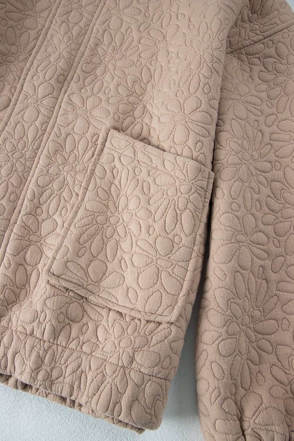 Jungle Green Floral Quilted Jacket