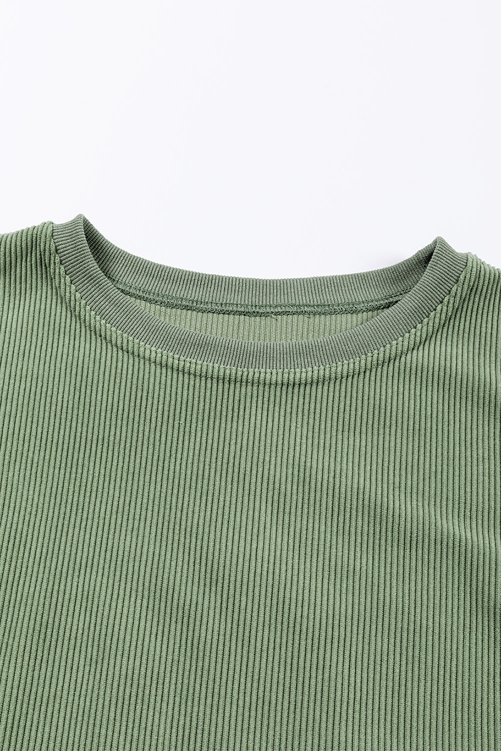 Chestnut Ribbed Corduroy Oversized Sweatshirt