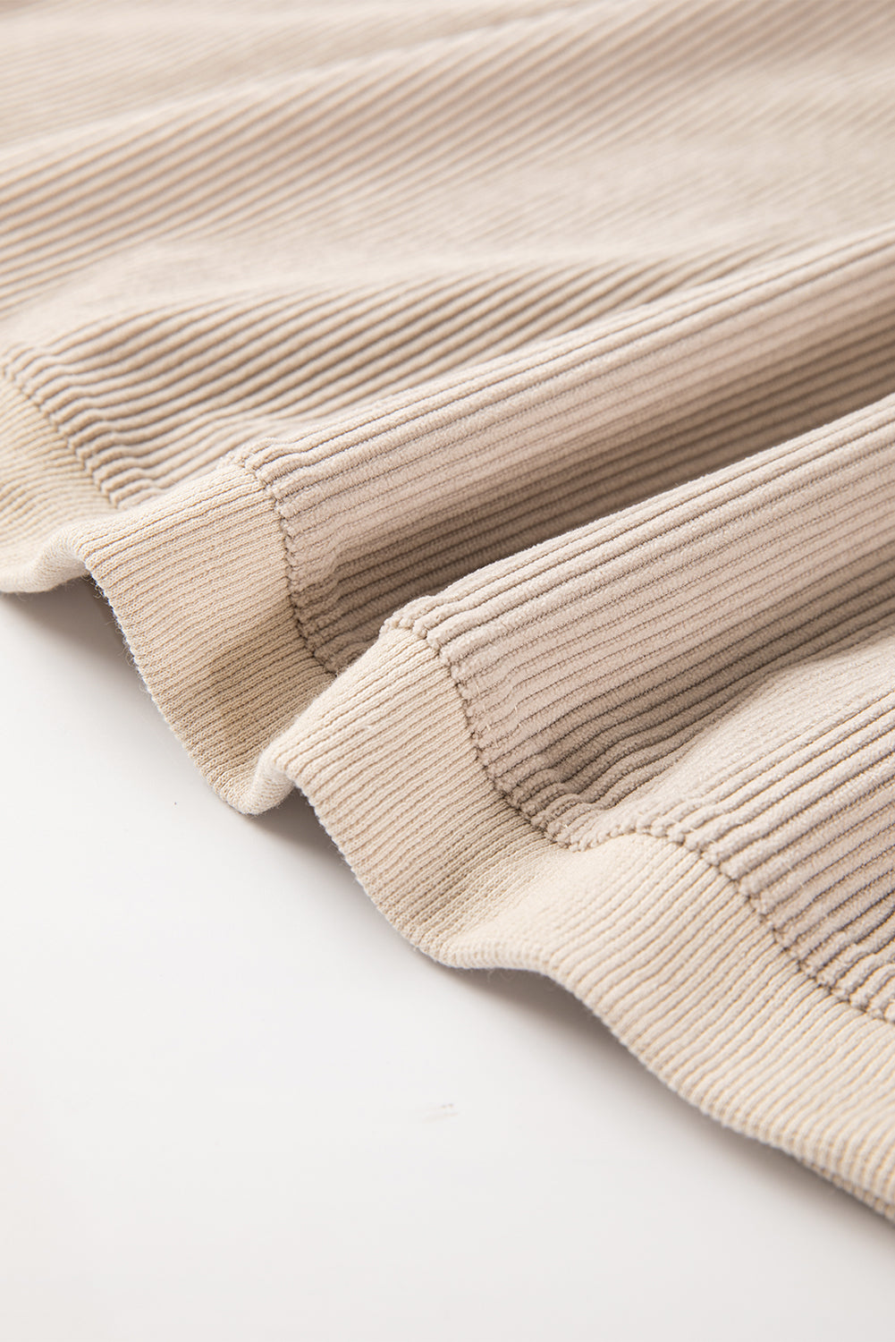 Chestnut Ribbed Corduroy Oversized Sweatshirt