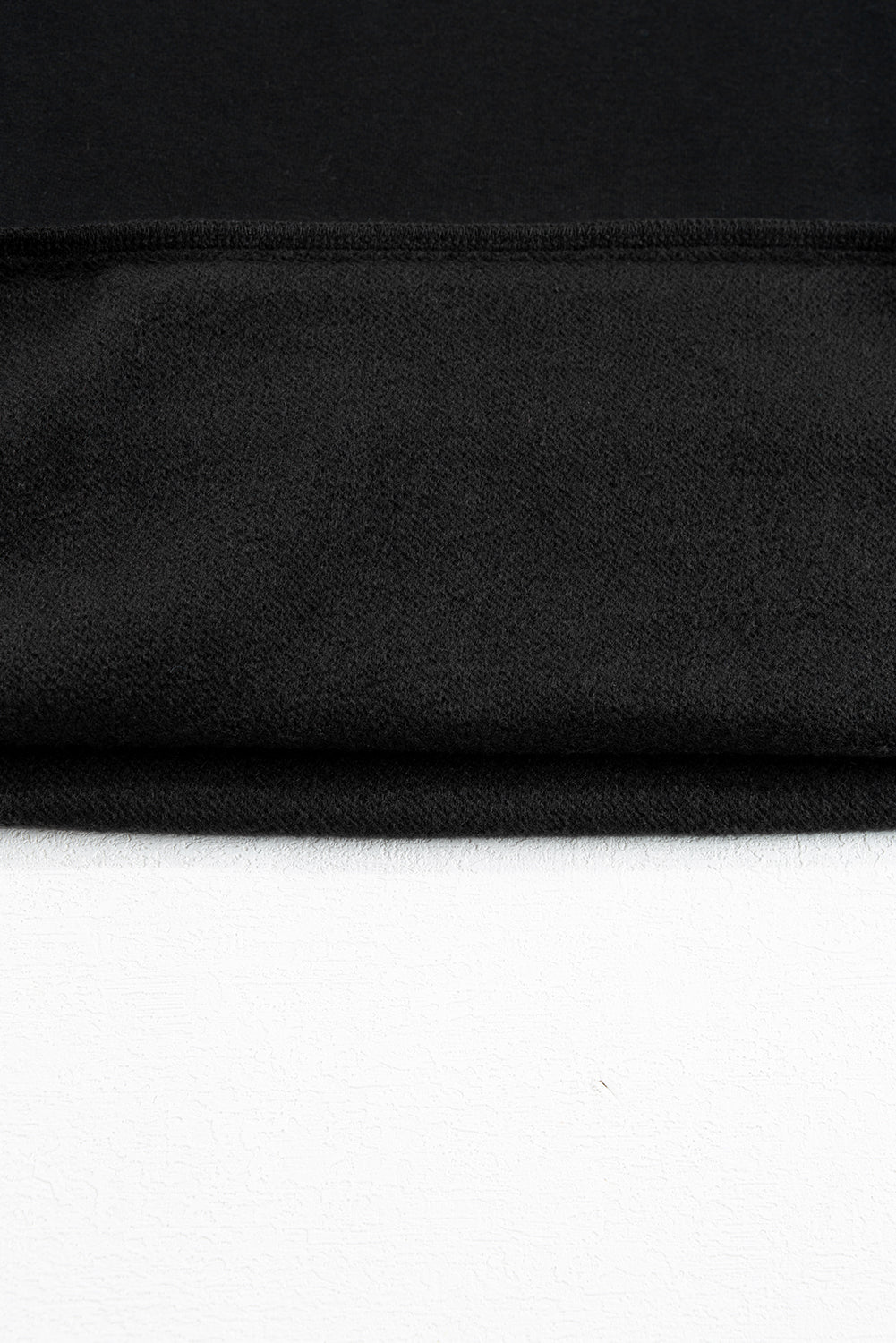 Valerian Solid Fleece Lined Drop Shoulder High Low Sweatshirt