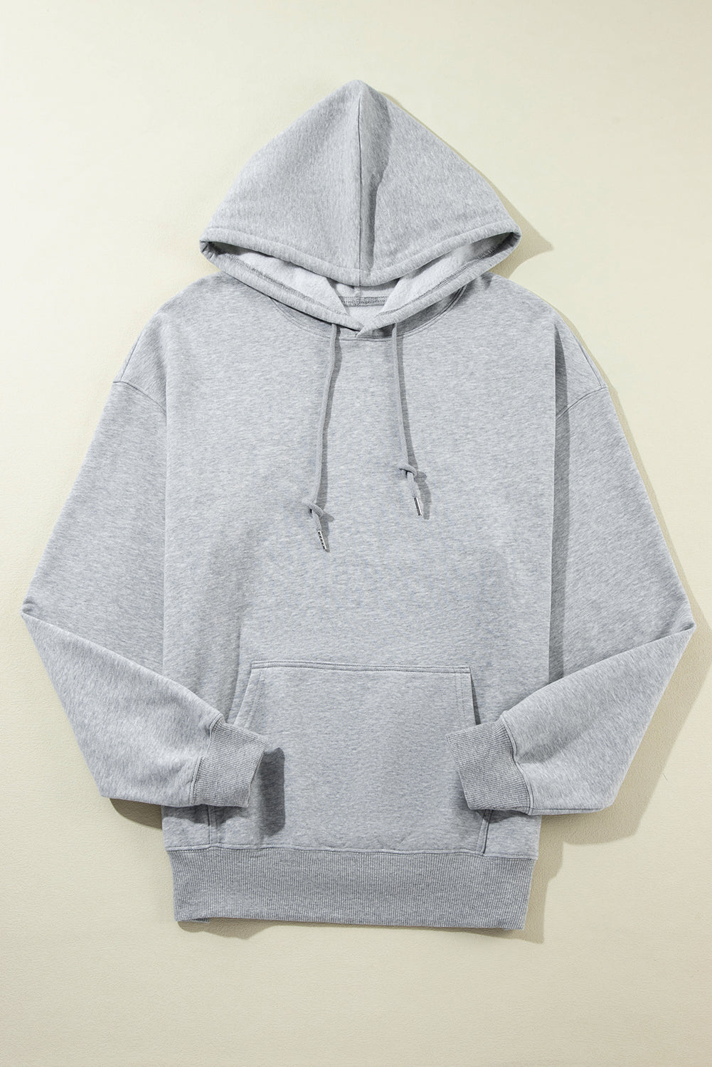 Bonbon Fleece Lined Kangaroo Pocket Drawstring Chunky Hoodie