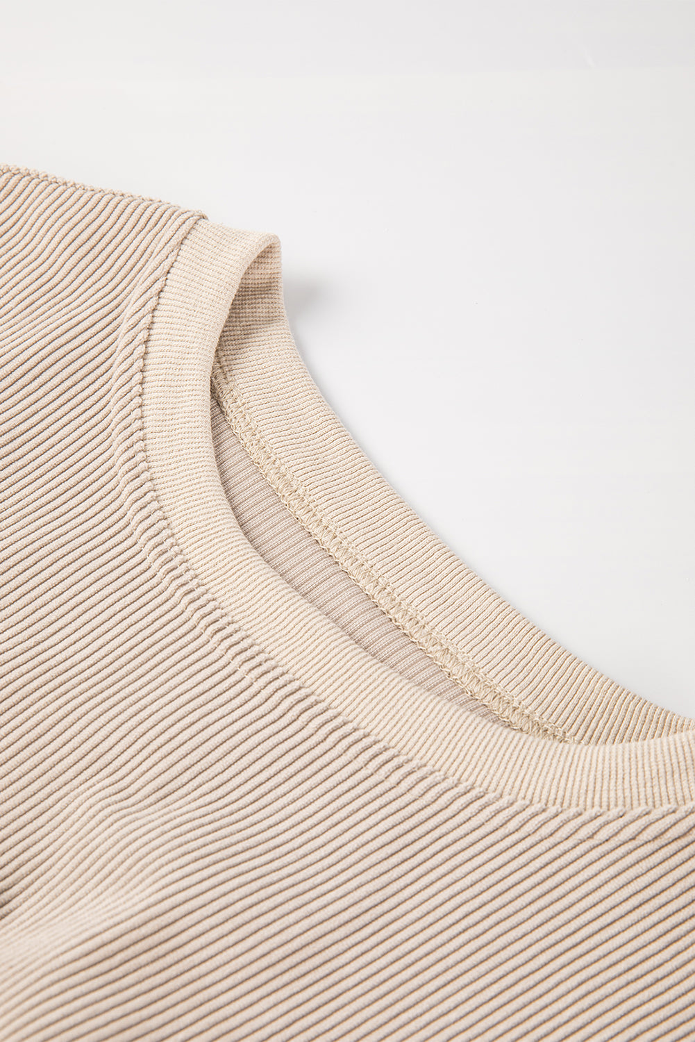 Chestnut Ribbed Corduroy Oversized Sweatshirt
