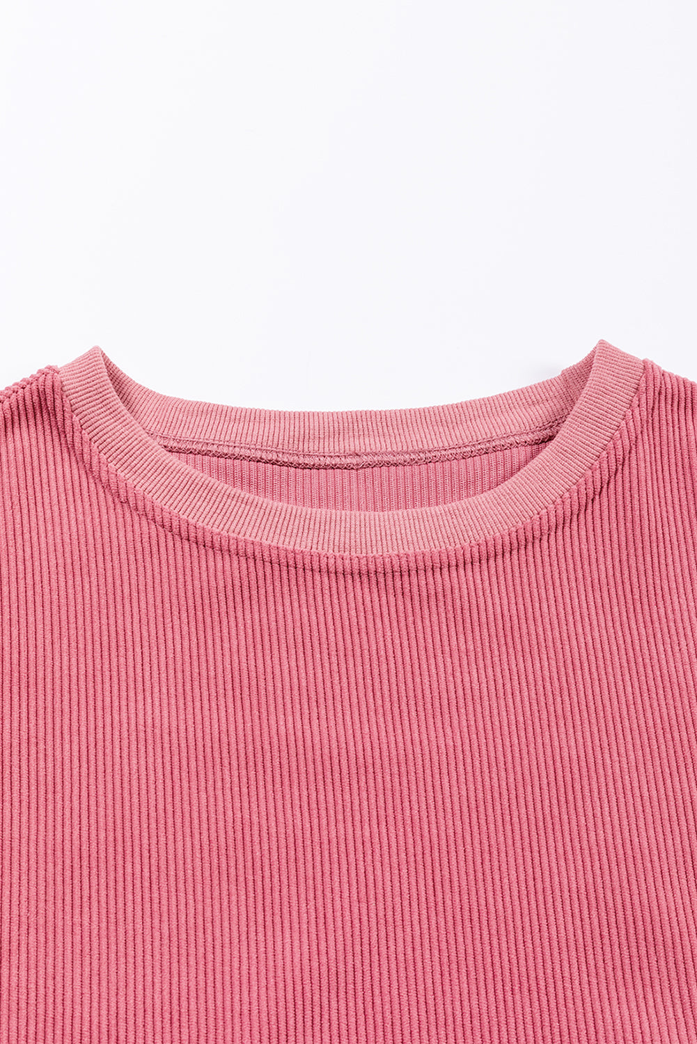 Chestnut Ribbed Corduroy Oversized Sweatshirt