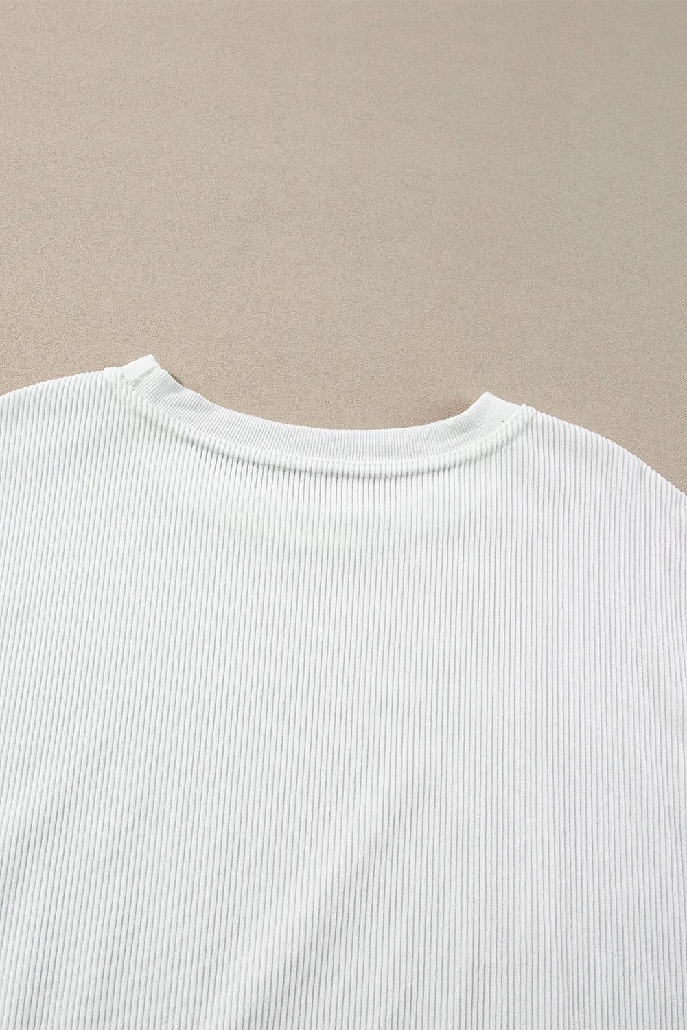 Chestnut Ribbed Corduroy Oversized Sweatshirt