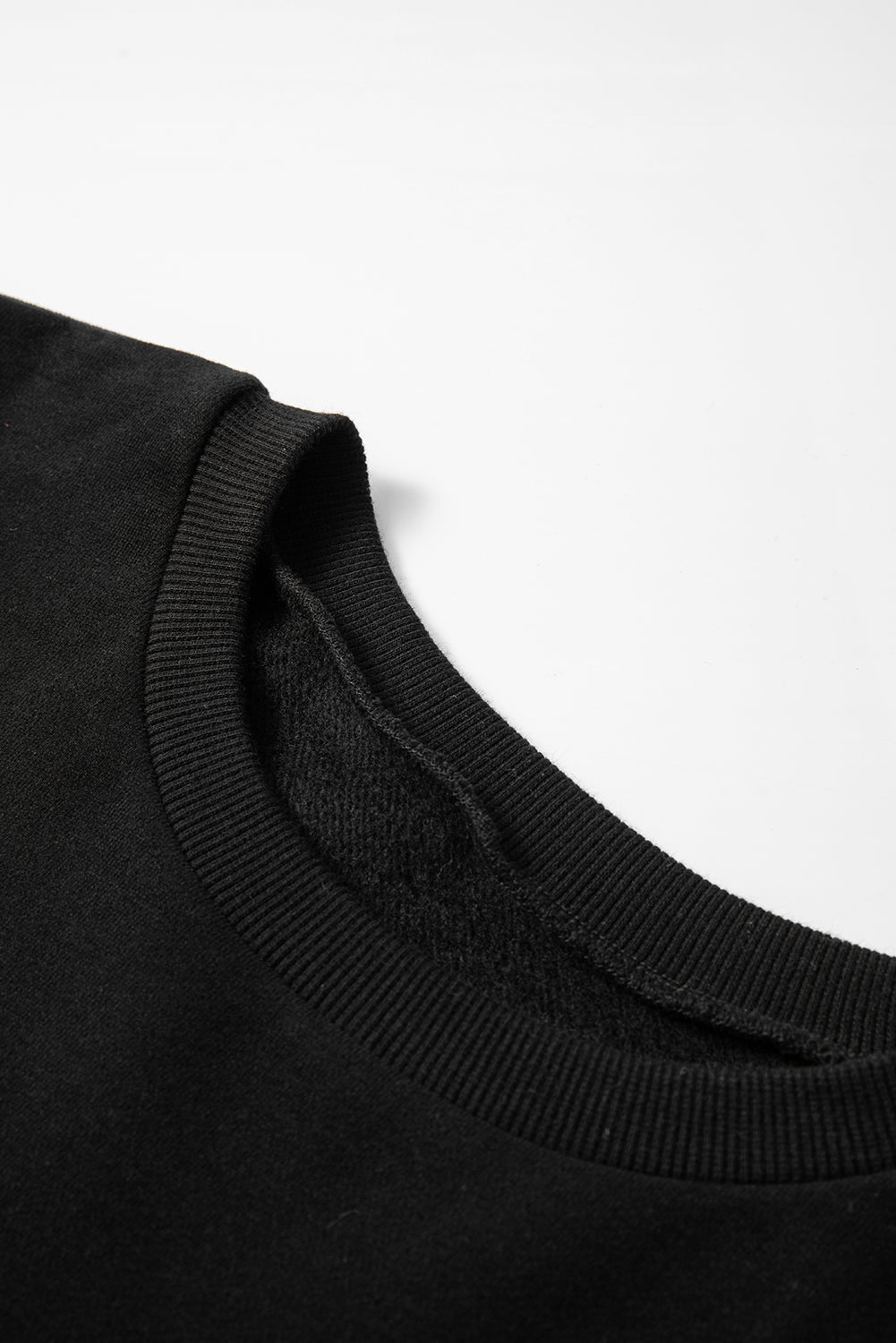 Valerian Solid Fleece Lined Drop Shoulder High Low Sweatshirt
