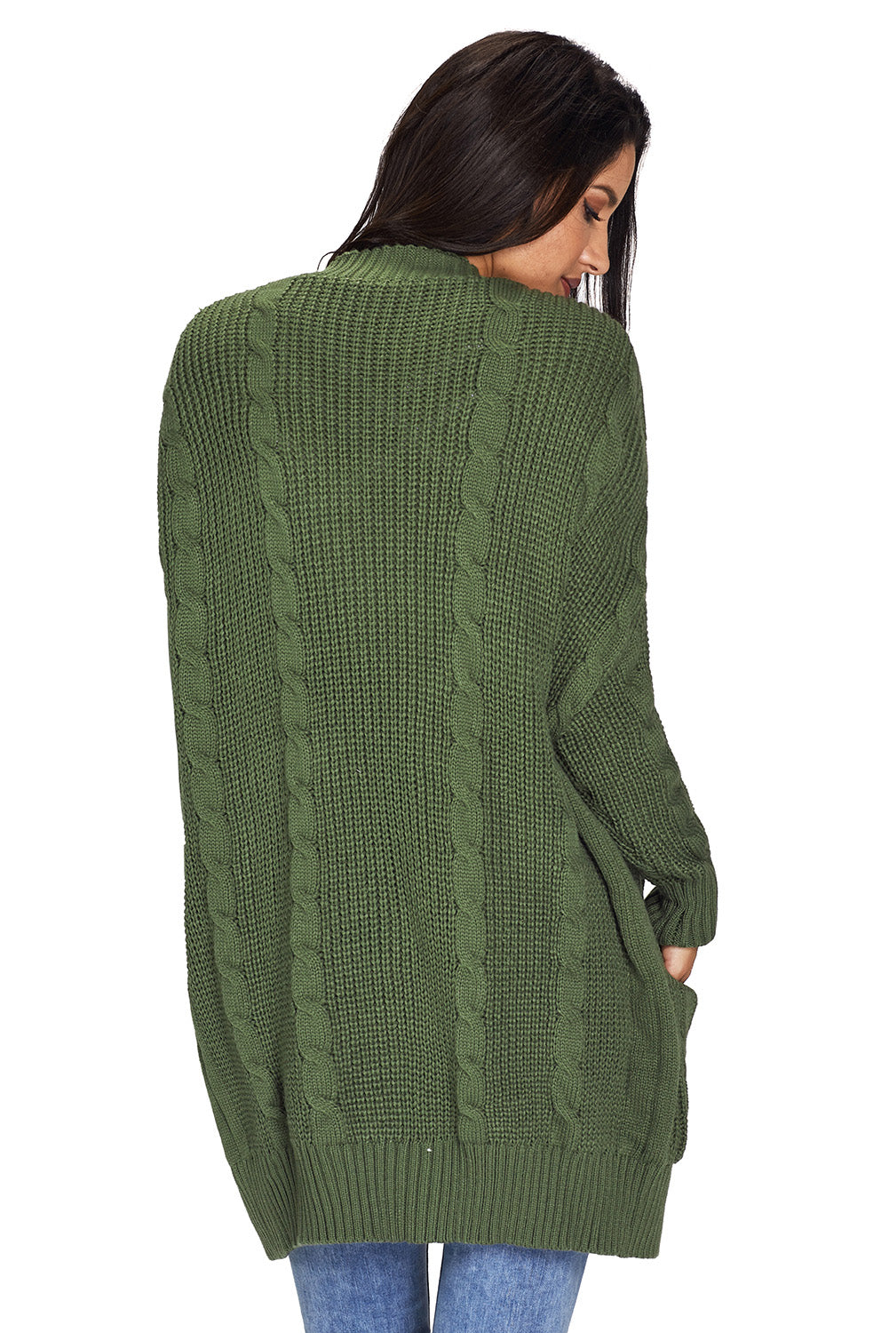 Mustard Knit Texture Long Cardigan