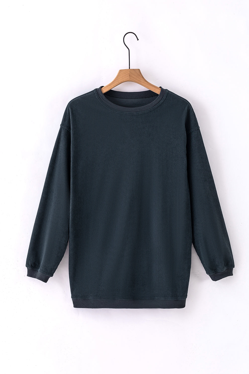 Chestnut Ribbed Corduroy Oversized Sweatshirt