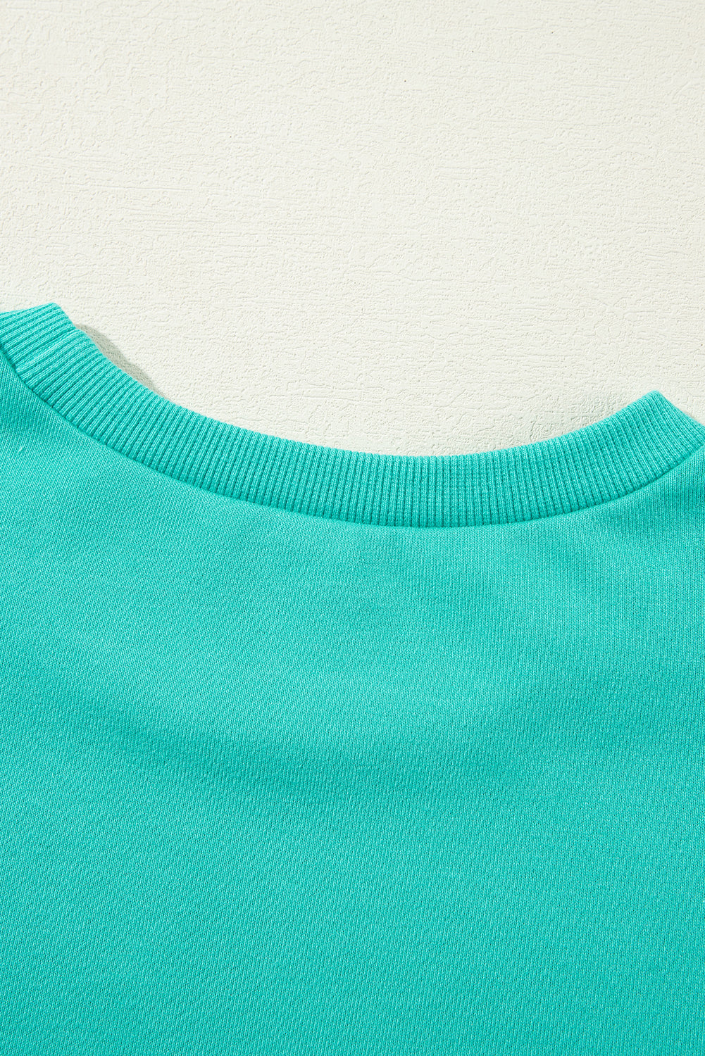 Valerian Solid Fleece Lined Drop Shoulder High Low Sweatshirt