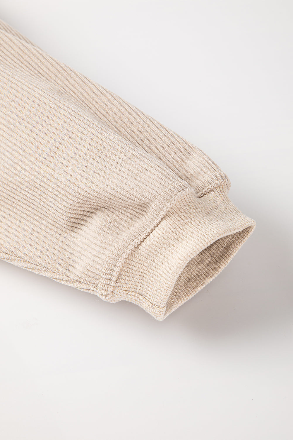 Chestnut Ribbed Corduroy Oversized Sweatshirt