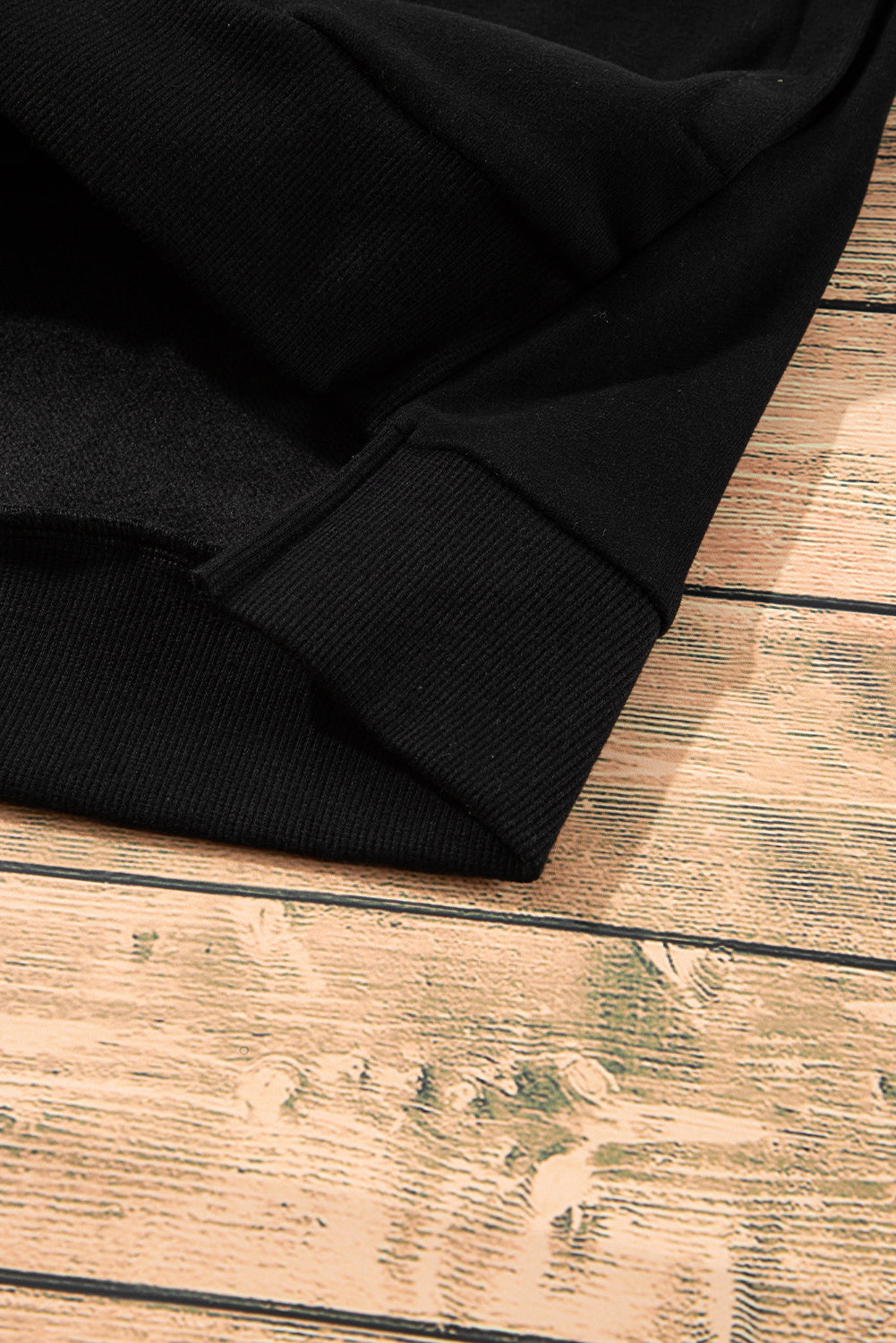 Valerian Solid Fleece Lined Drop Shoulder High Low Sweatshirt