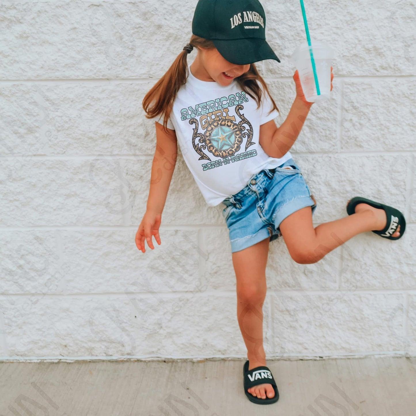 American Girl Born and Raised Tshirt