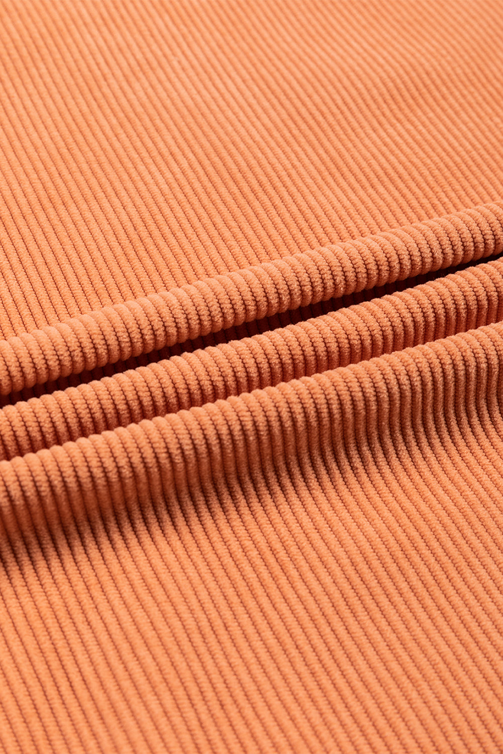 Chestnut Ribbed Corduroy Oversized Sweatshirt
