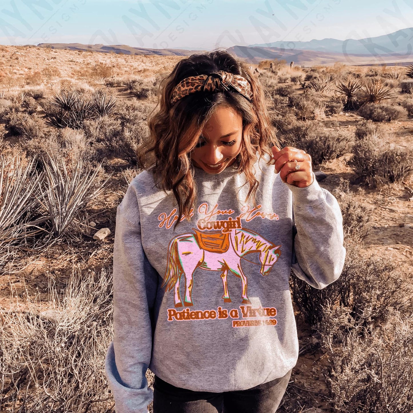 Cowgirl Western Patience Is A Virtue Unisex Sweatshirt