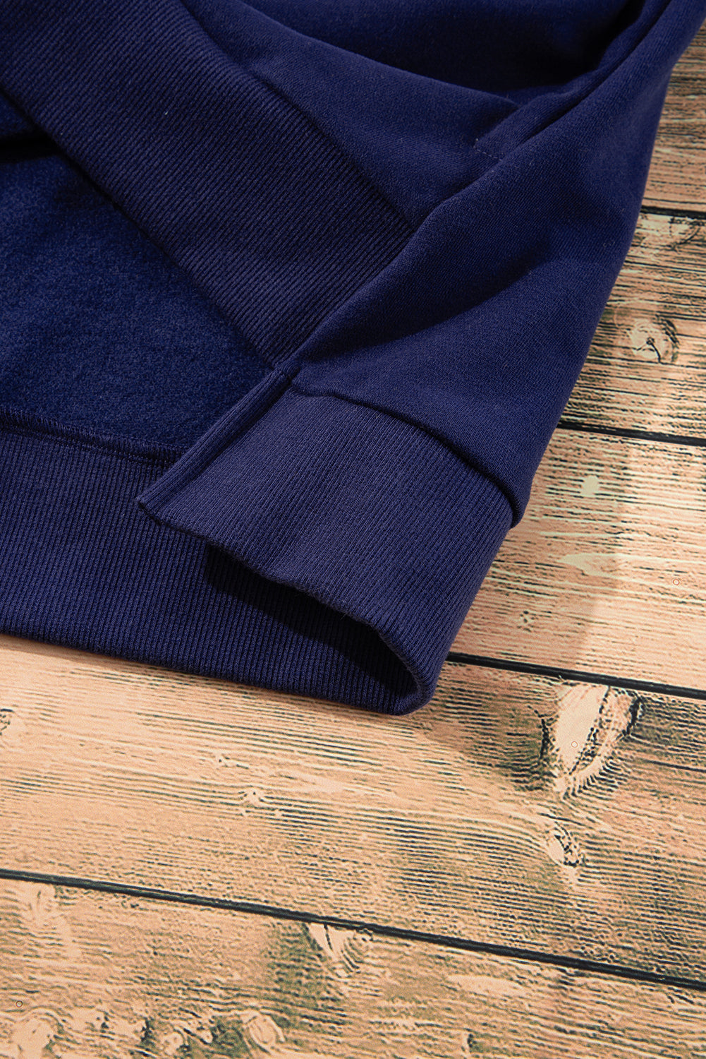 Valerian Solid Fleece Lined Drop Shoulder High Low Sweatshirt