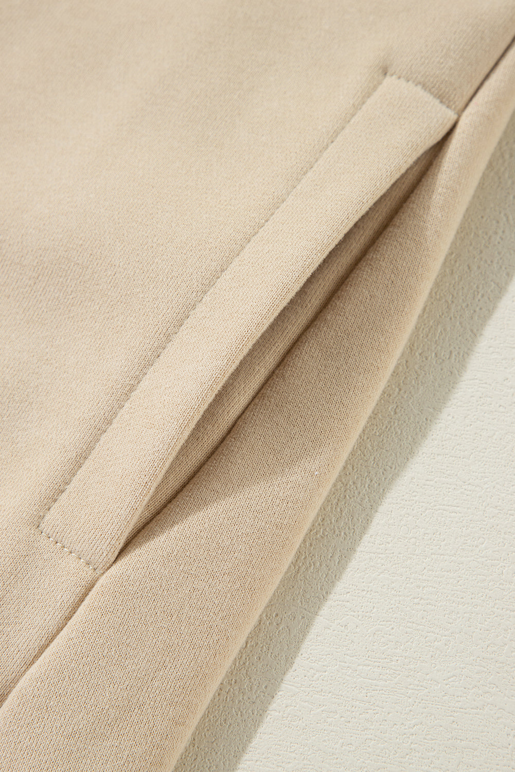 Valerian Solid Fleece Lined Drop Shoulder High Low Sweatshirt