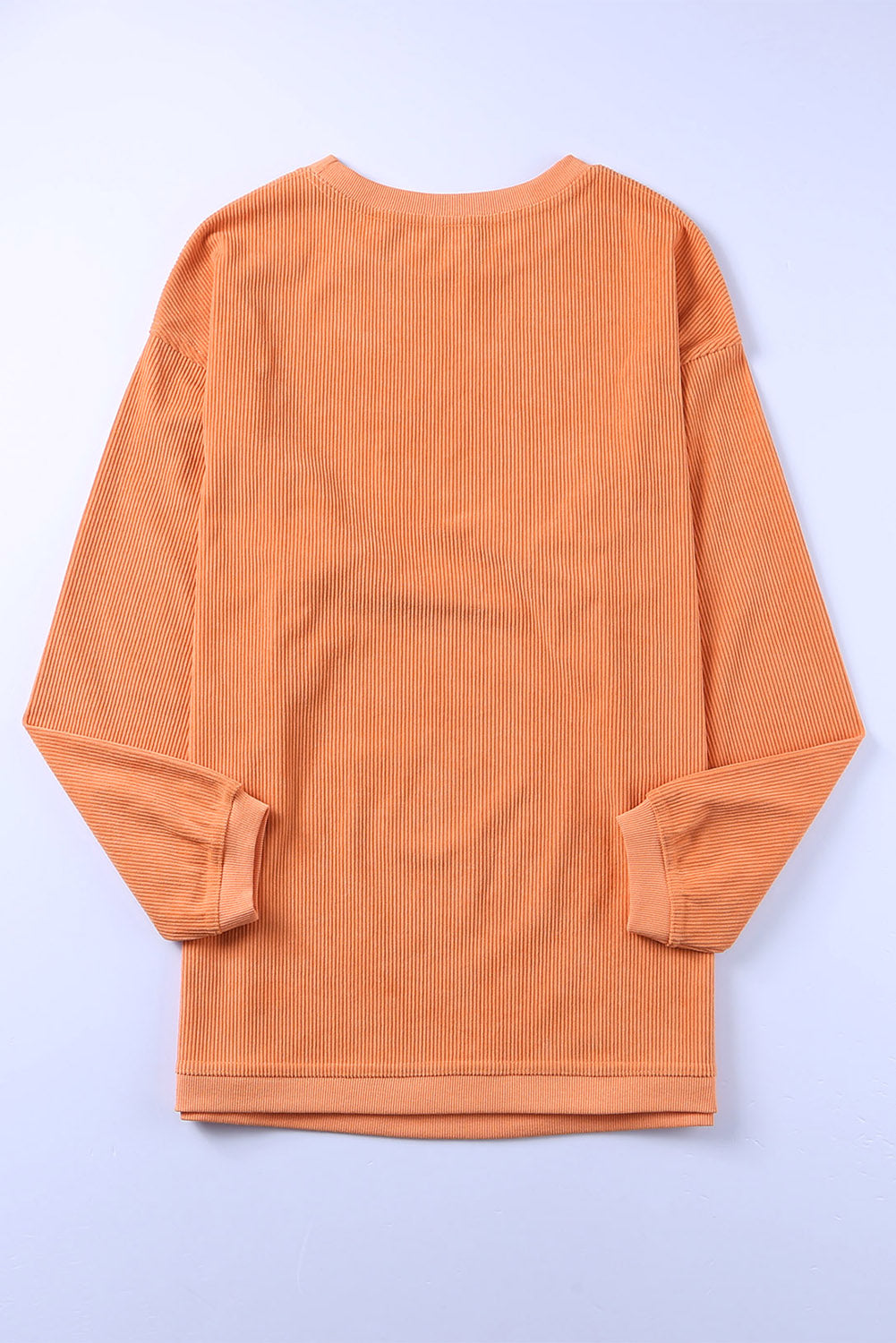 Chestnut Ribbed Corduroy Oversized Sweatshirt