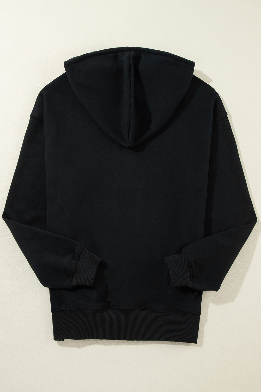 Bonbon Fleece Lined Kangaroo Pocket Drawstring Chunky Hoodie