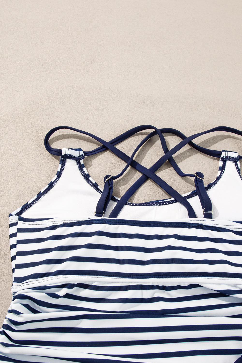 Mineral Red Drawstring Tummy Control Mix-and-match 2pcs Tankini Swimsuit