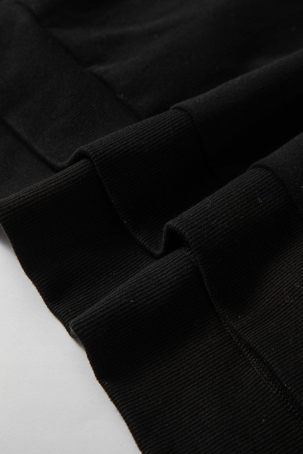 Valerian Solid Fleece Lined Drop Shoulder High Low Sweatshirt