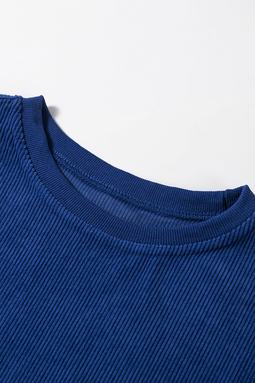 Chestnut Ribbed Corduroy Oversized Sweatshirt
