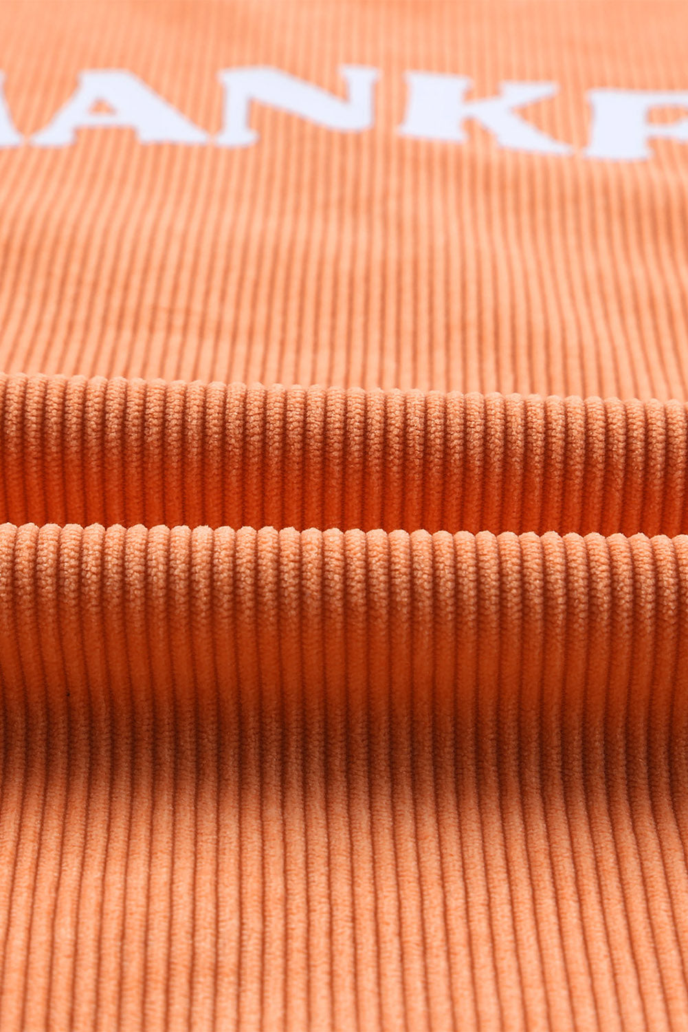 Chestnut Ribbed Corduroy Oversized Sweatshirt