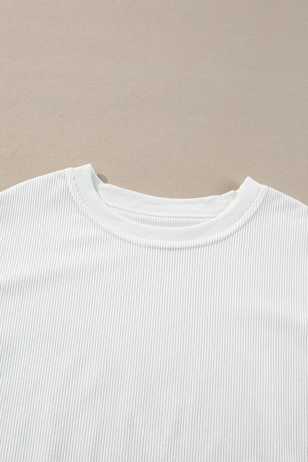 Chestnut Ribbed Corduroy Oversized Sweatshirt