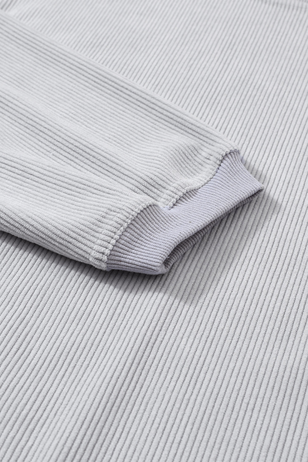 Chestnut Ribbed Corduroy Oversized Sweatshirt