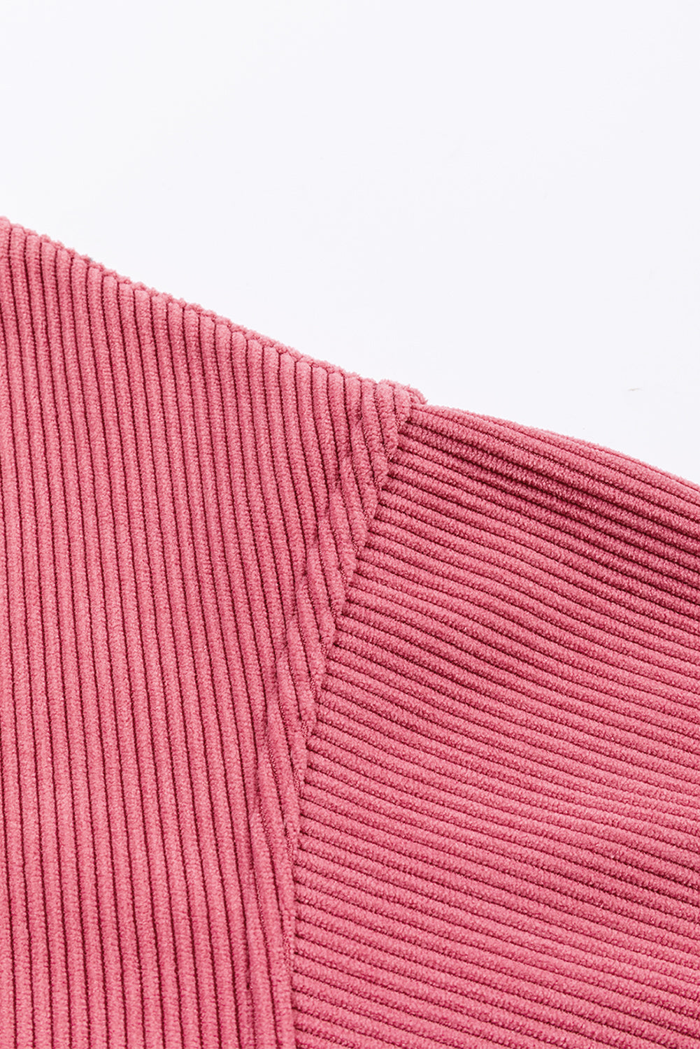 Chestnut Ribbed Corduroy Oversized Sweatshirt