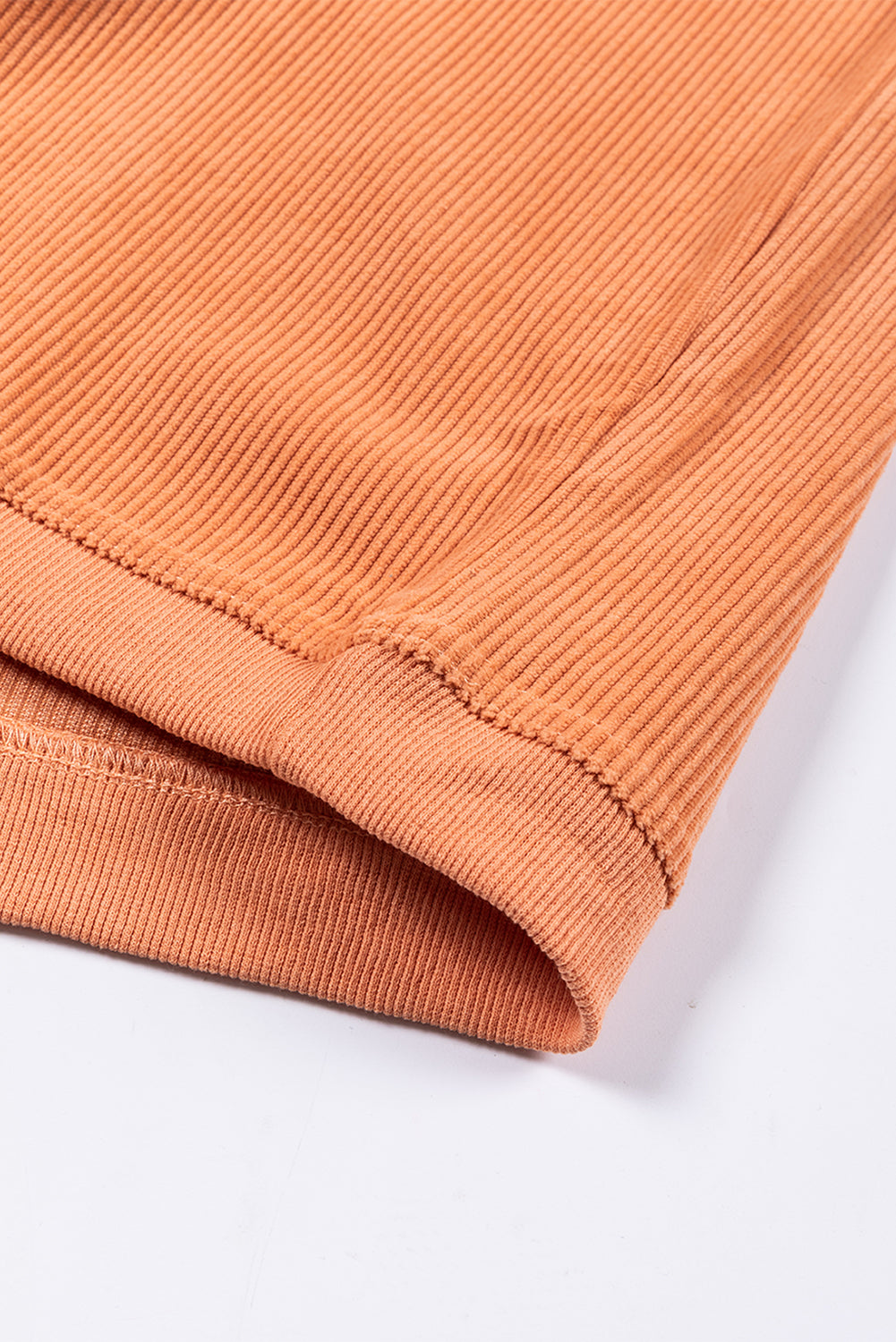Chestnut Ribbed Corduroy Oversized Sweatshirt