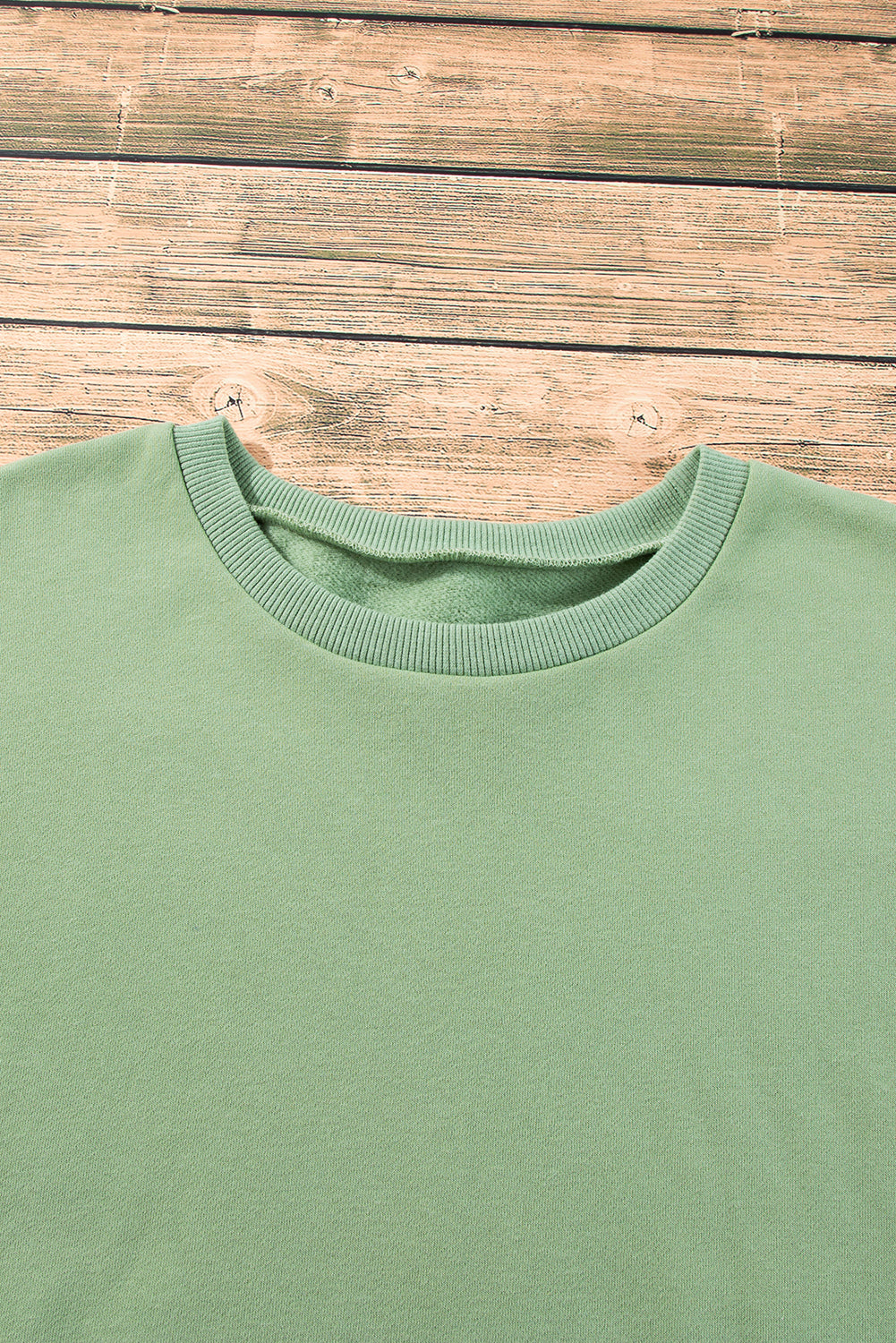 Valerian Solid Fleece Lined Drop Shoulder High Low Sweatshirt