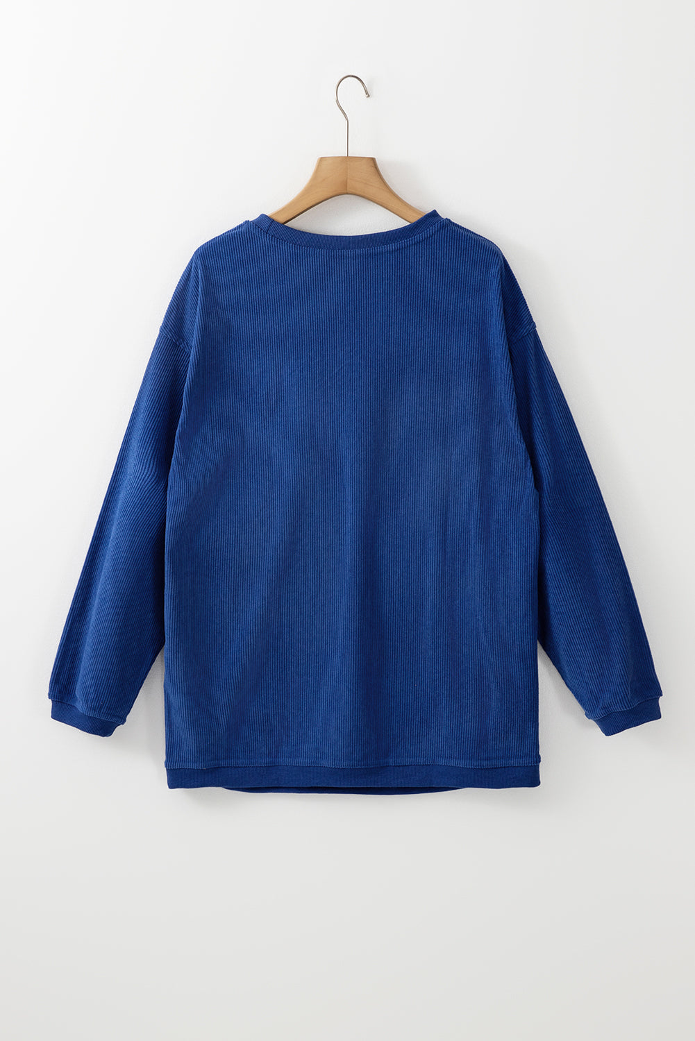 Chestnut Ribbed Corduroy Oversized Sweatshirt