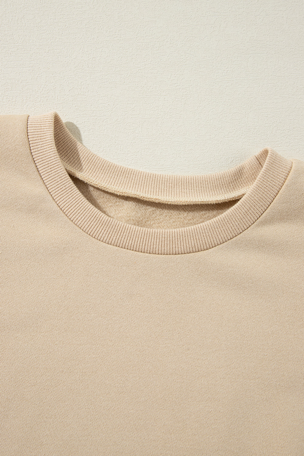 Valerian Solid Fleece Lined Drop Shoulder High Low Sweatshirt