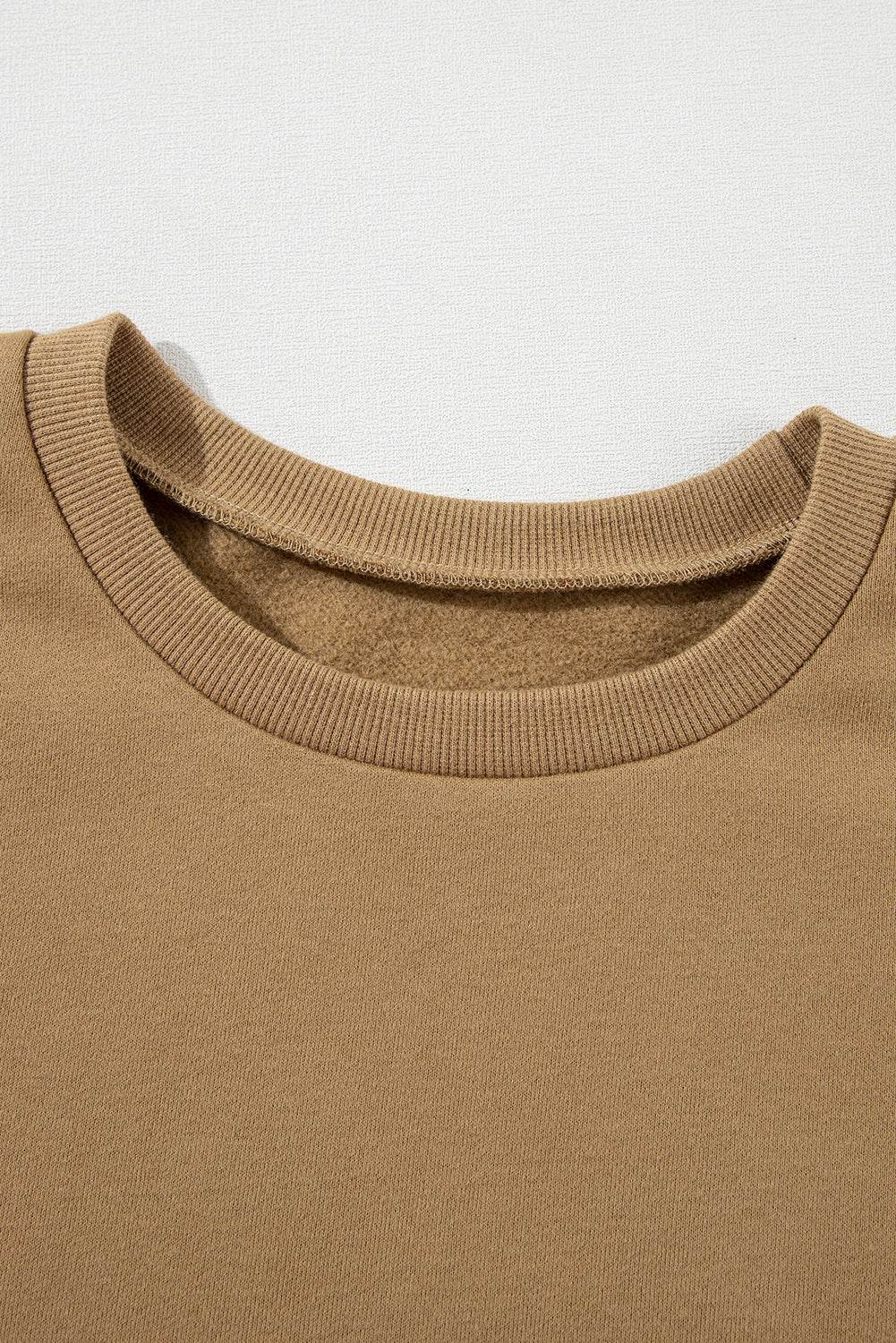Valerian Solid Fleece Lined Drop Shoulder High Low Sweatshirt