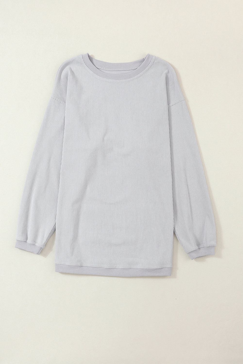 Chestnut Ribbed Corduroy Oversized Sweatshirt