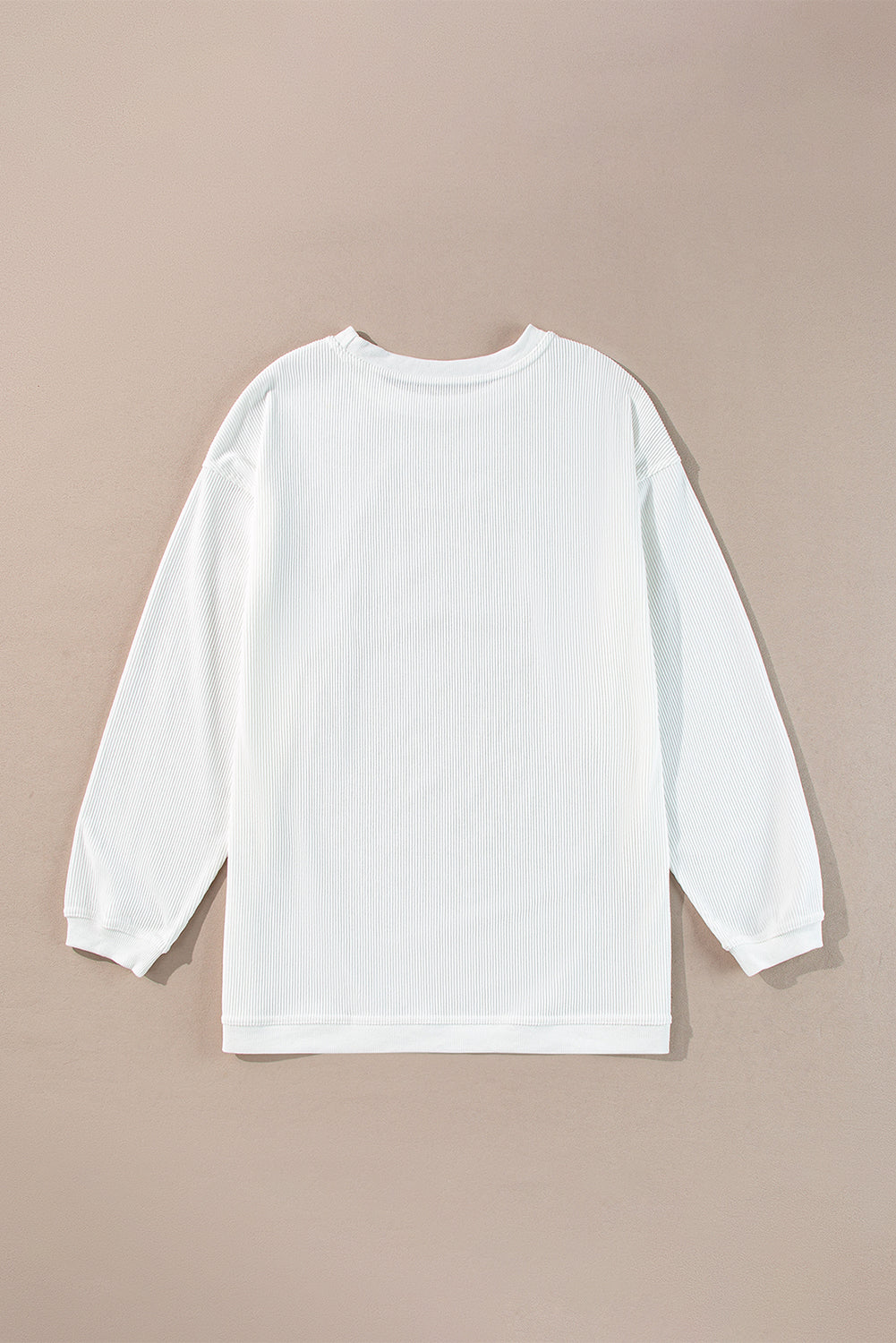 Chestnut Ribbed Corduroy Oversized Sweatshirt