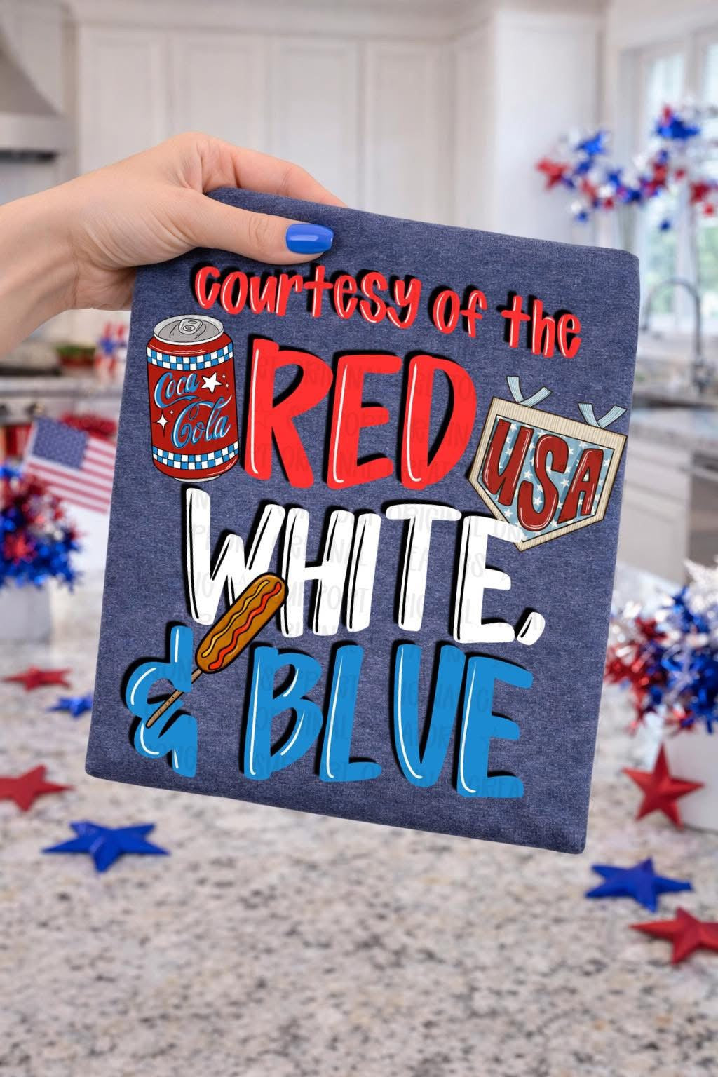 Courtesy of the Red White and Blue Patriotic Tshirt