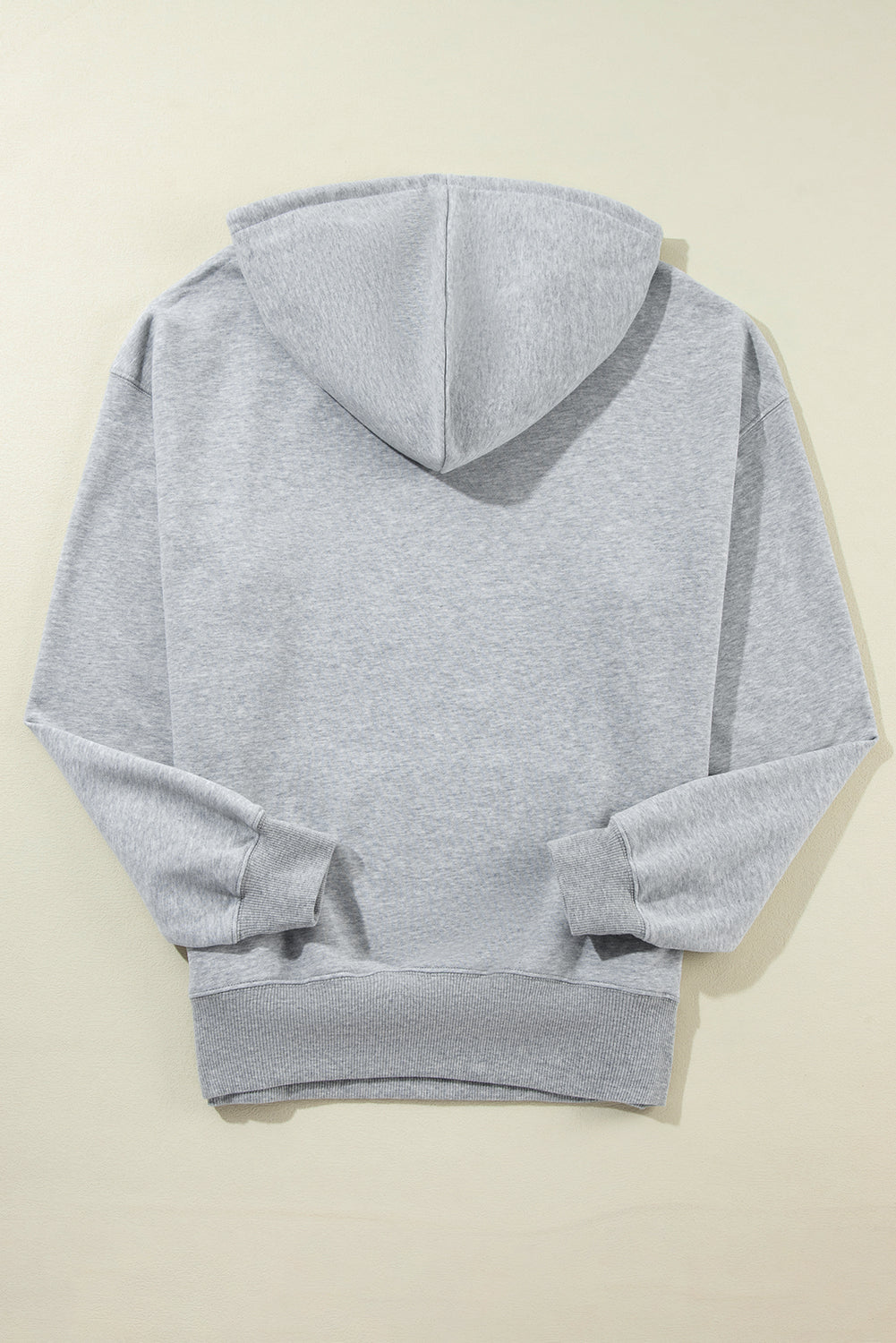 Bonbon Fleece Lined Kangaroo Pocket Drawstring Chunky Hoodie