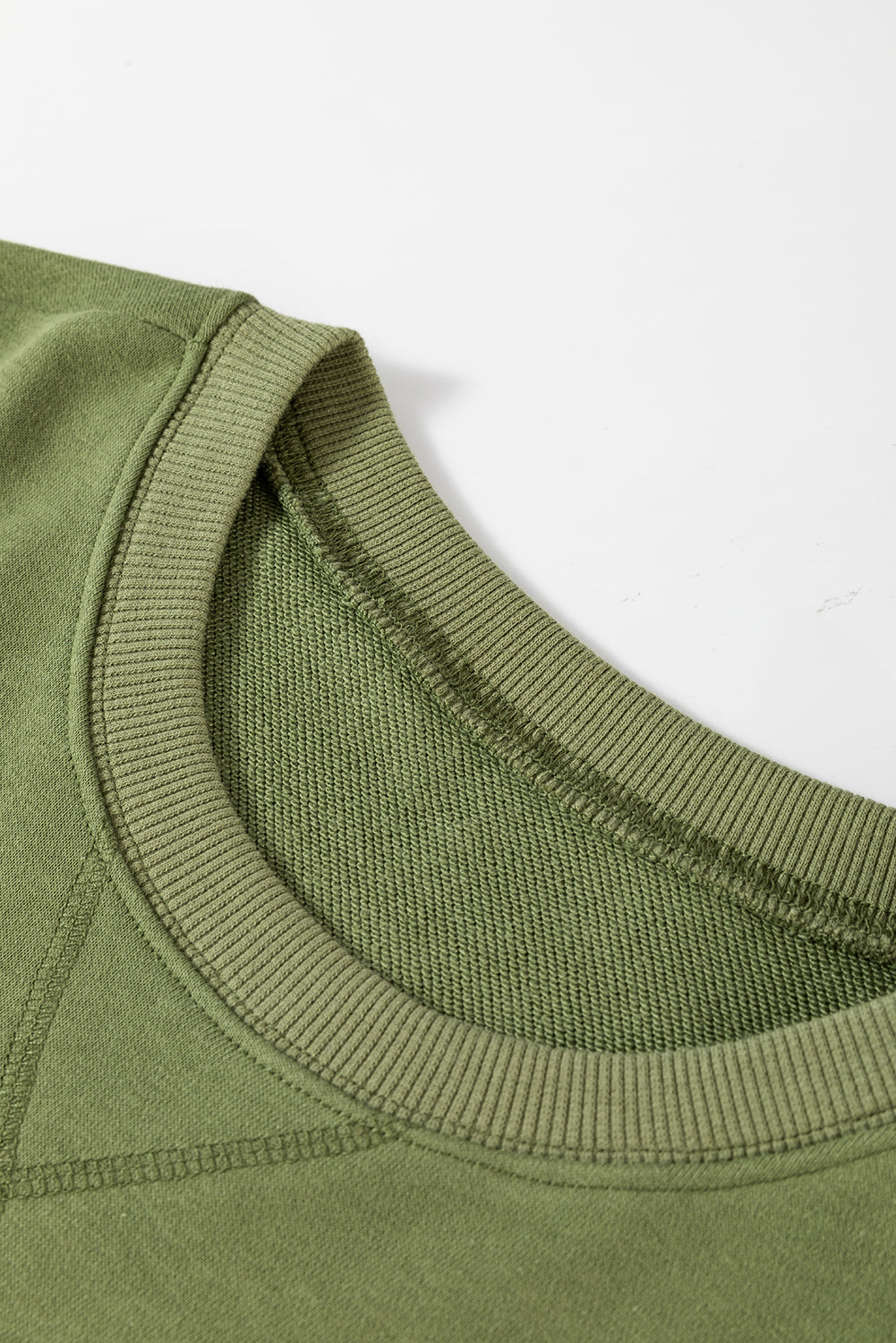 Black Drop Shoulder Crisscross Stitching Pocketed Loose Sweatshirt