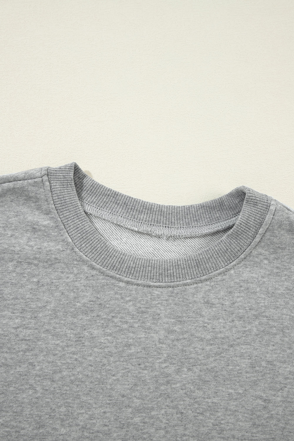 Dark Green Solid Classic Crewneck Pullover Sweatshirt
