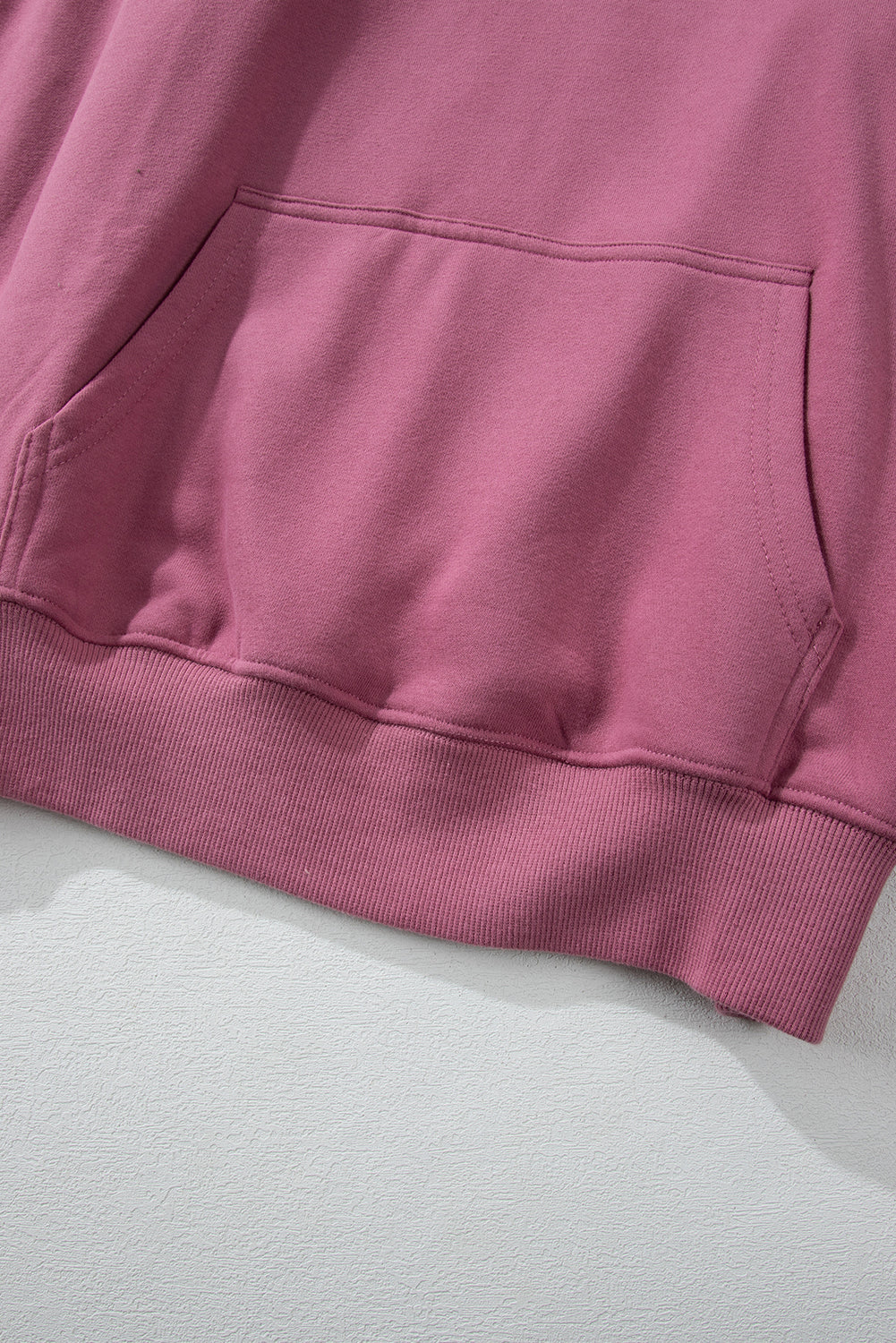 Bonbon Fleece Lined Kangaroo Pocket Drawstring Chunky Hoodie